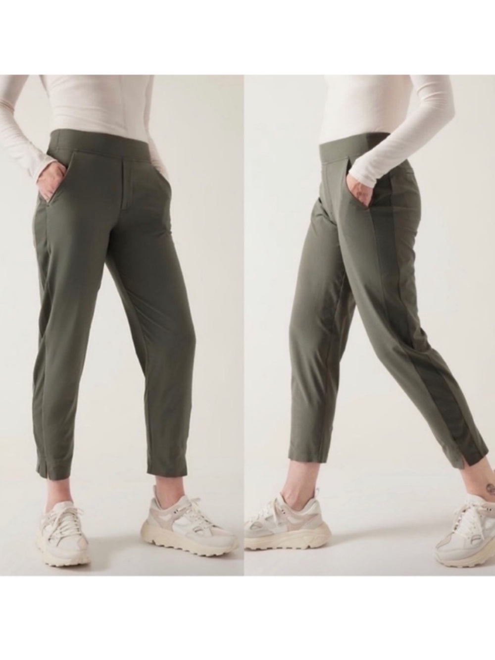 BOGO! Athleta Brooklyn Ankle Trouser Activewear Pant Green Size 10